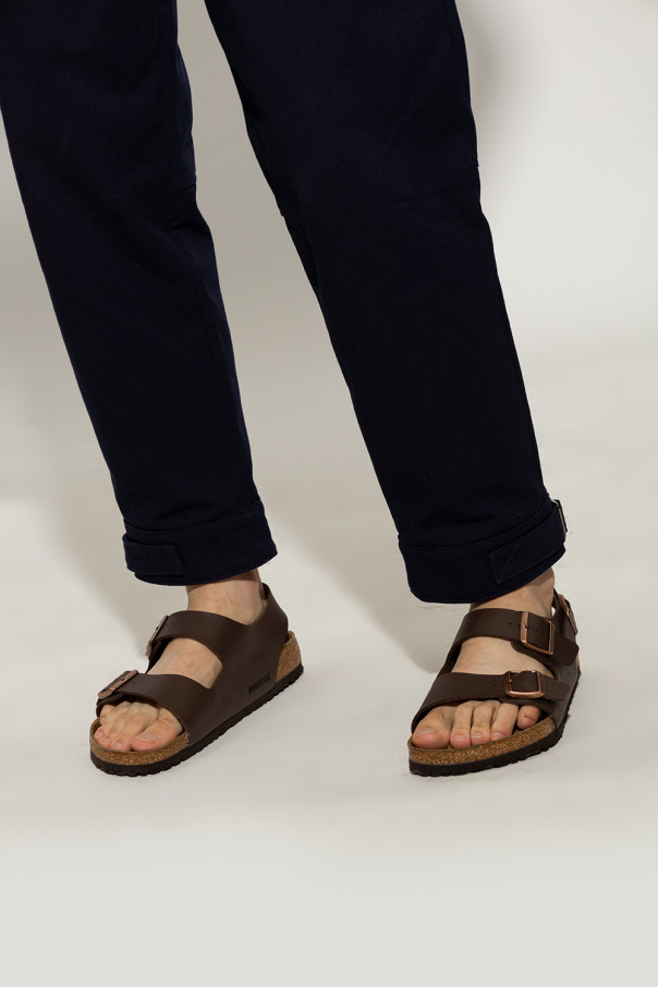 Birkenstock milano dark brown best sale